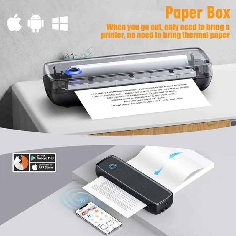 SirTech™ Portable Wireless Printer – Bluetooth Thermal Inkless Printer for iOS & Android