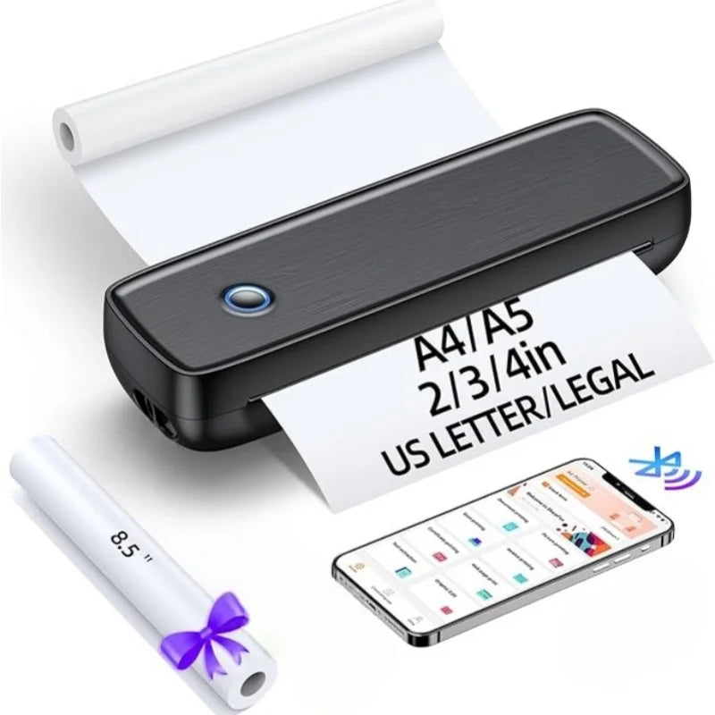 SirTech™ Portable Wireless Printer – Bluetooth Thermal Inkless Printer for iOS & Android