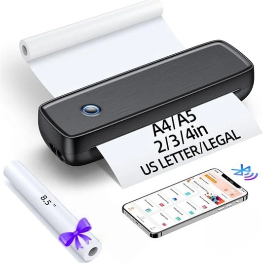 SirTech™ Portable Wireless Printer – Bluetooth Thermal Inkless Printer for iOS & Android